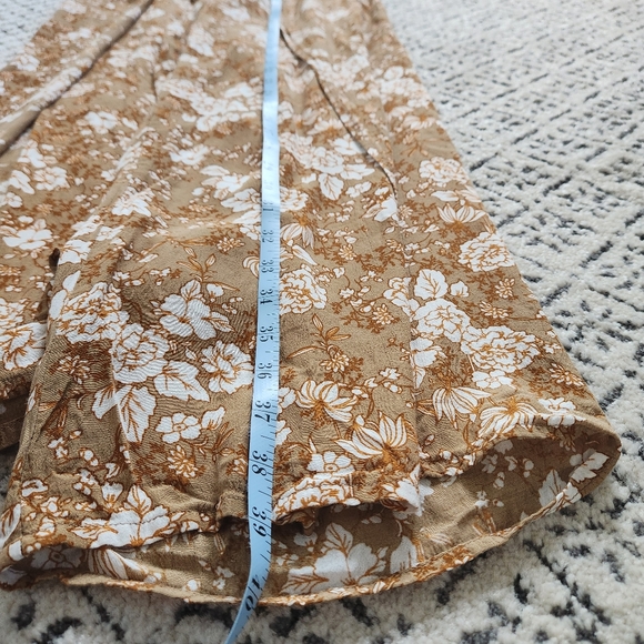 Faithfull the Brand Pants Etta Ditsy Floral Split Leg High Waist Wide Leg Small - Picture 9 of 15